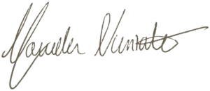 Unterschrift Manuela Nunziato ockergrün